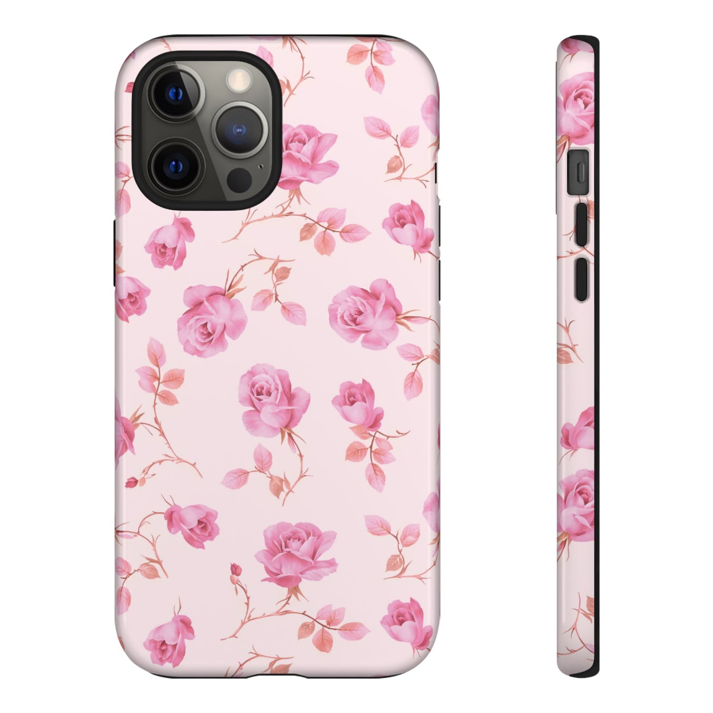 Coque iPhone à motif floral rose | Coquette