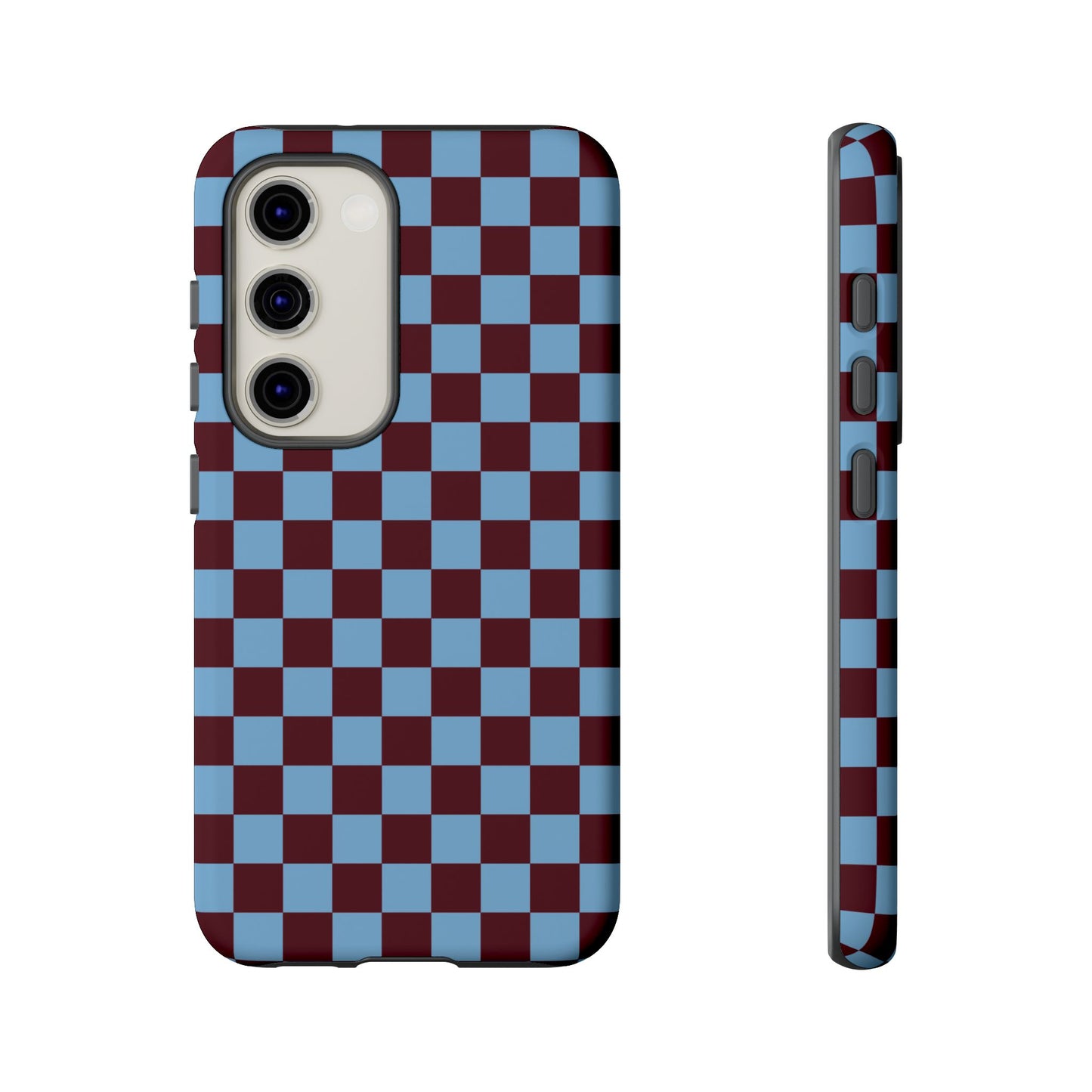 Checked Out | Blue & Brown Checkerboard Case