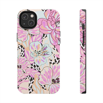 Leopard Lilies | Pastel Floral iPhone Case