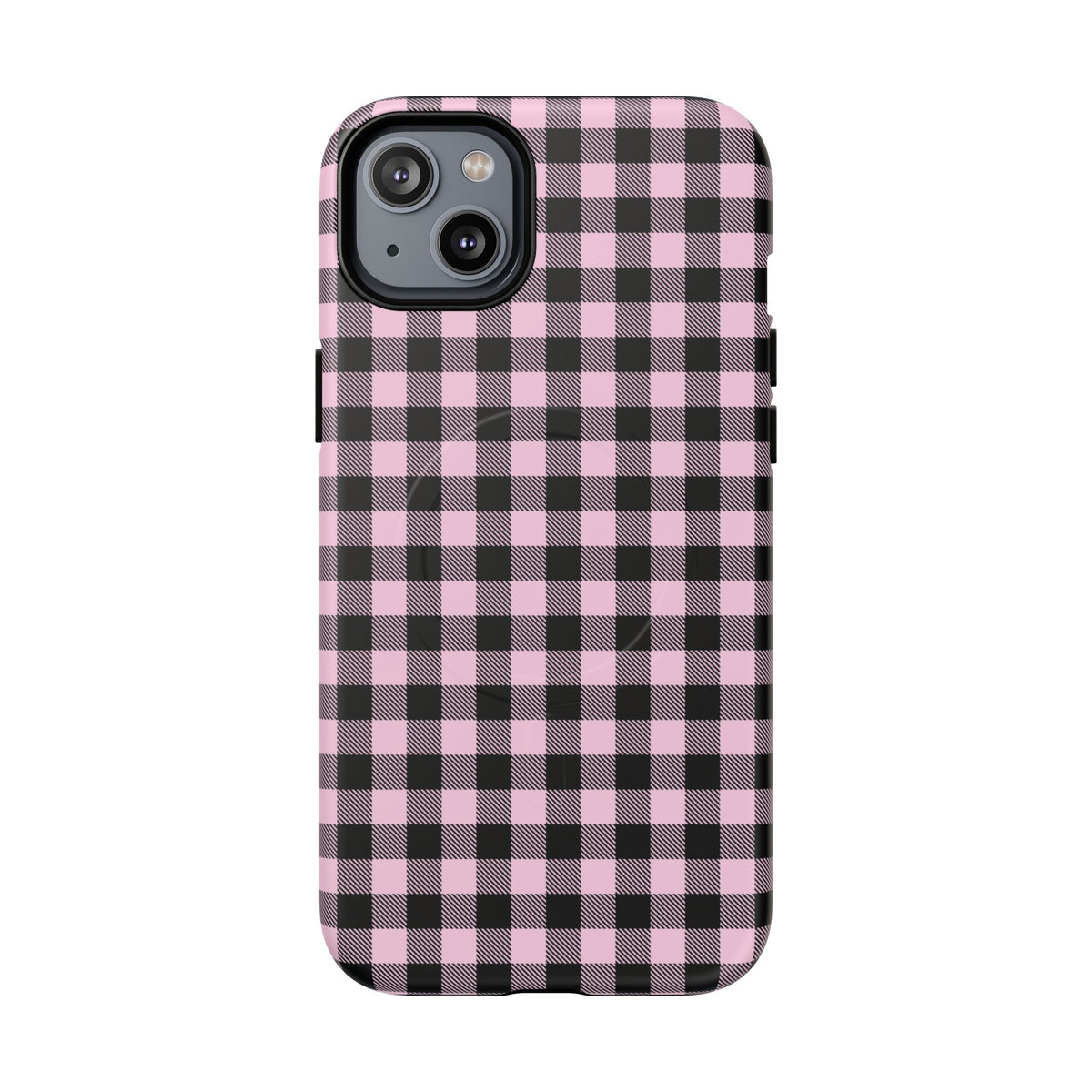 Pink Punk | Pink & Black Check MagSafe Case