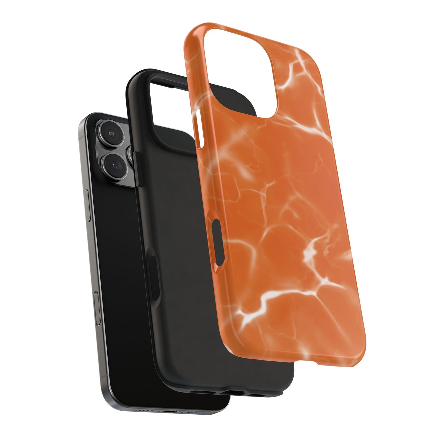 Electric Orange | Marbled iPhone Case