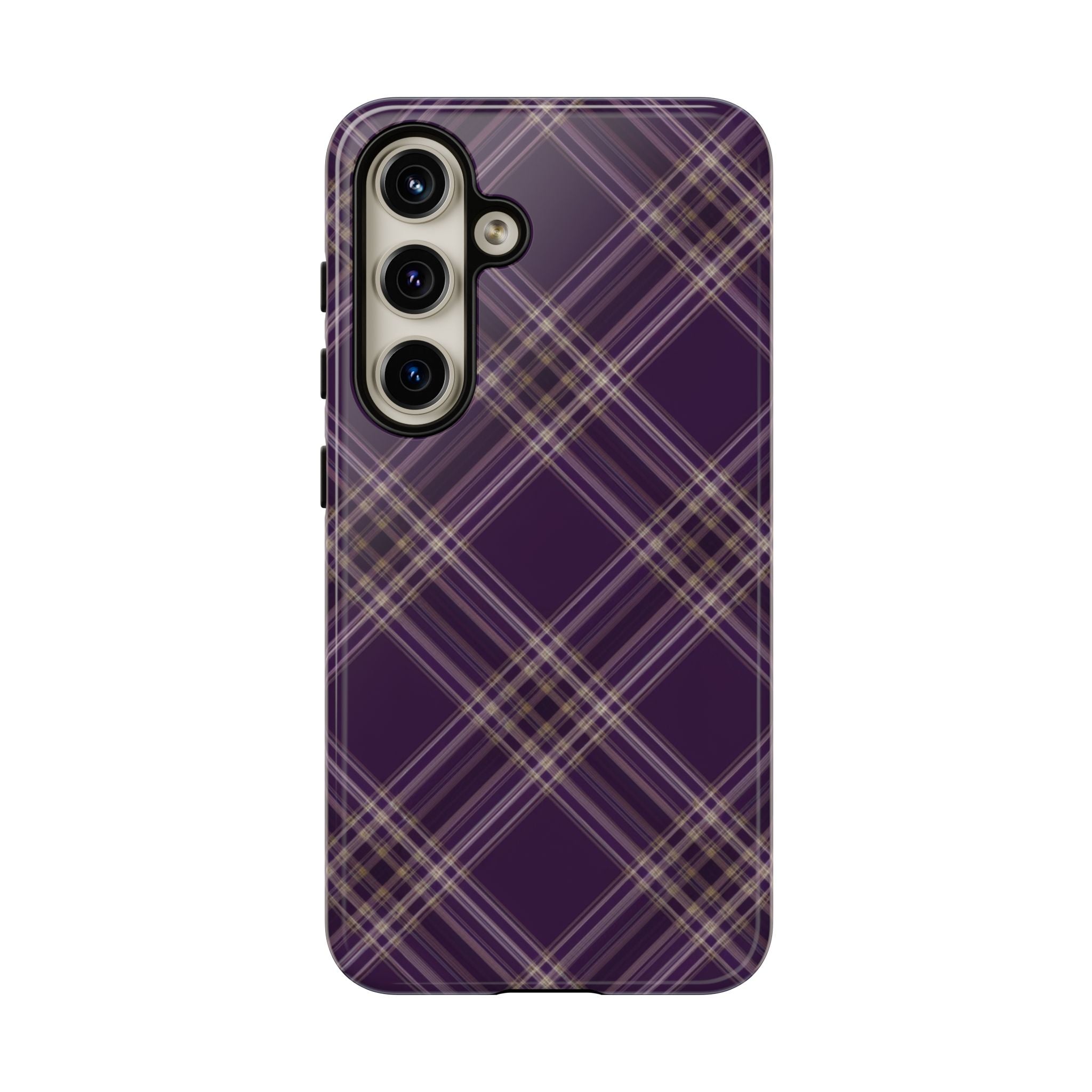 Plum Plaid Galaxy Case