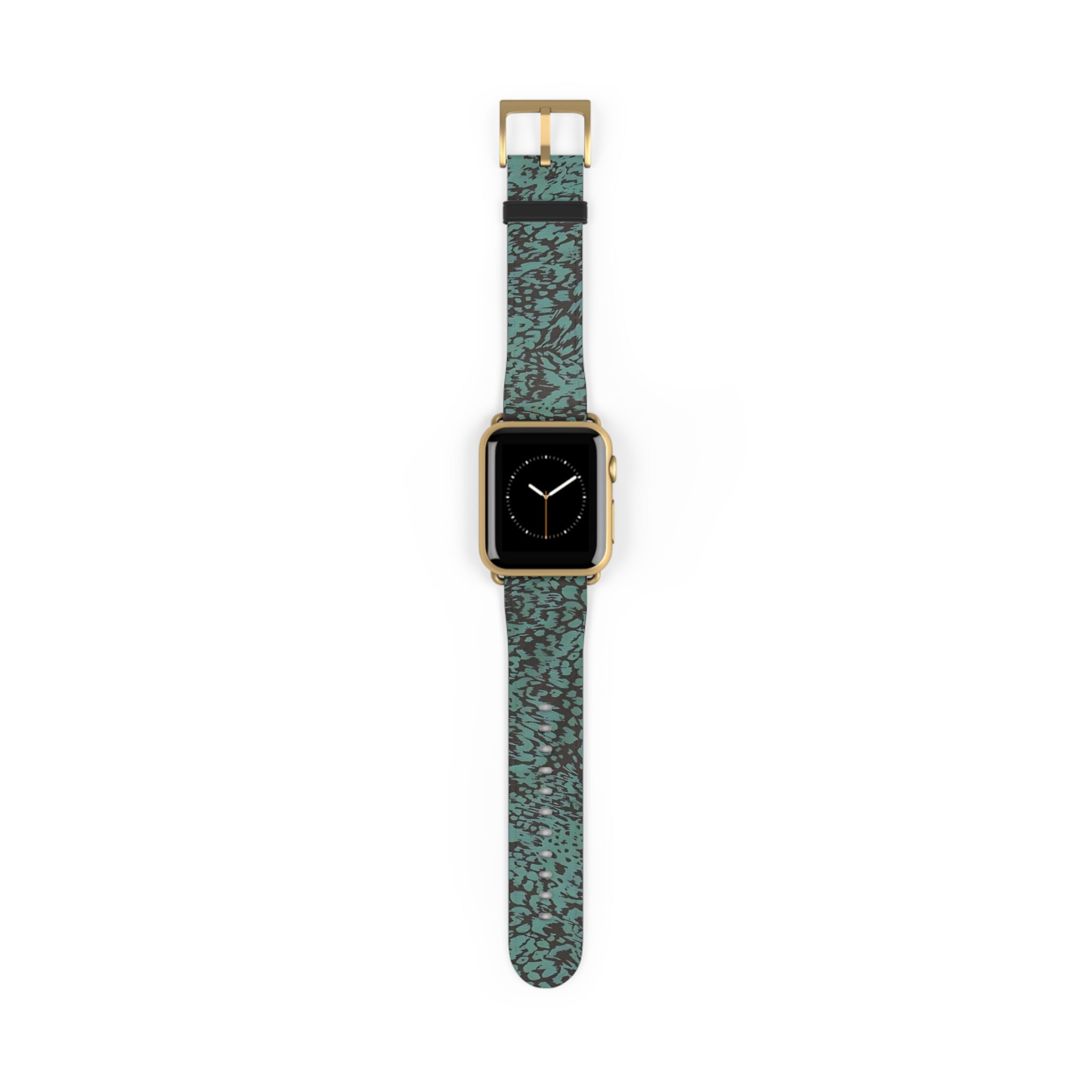 Blue Leopard Print Apple Watch Band