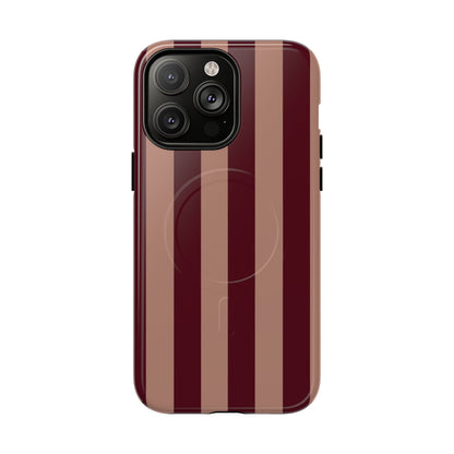 Tribeca | Burgundy Stripe MagSafe Case