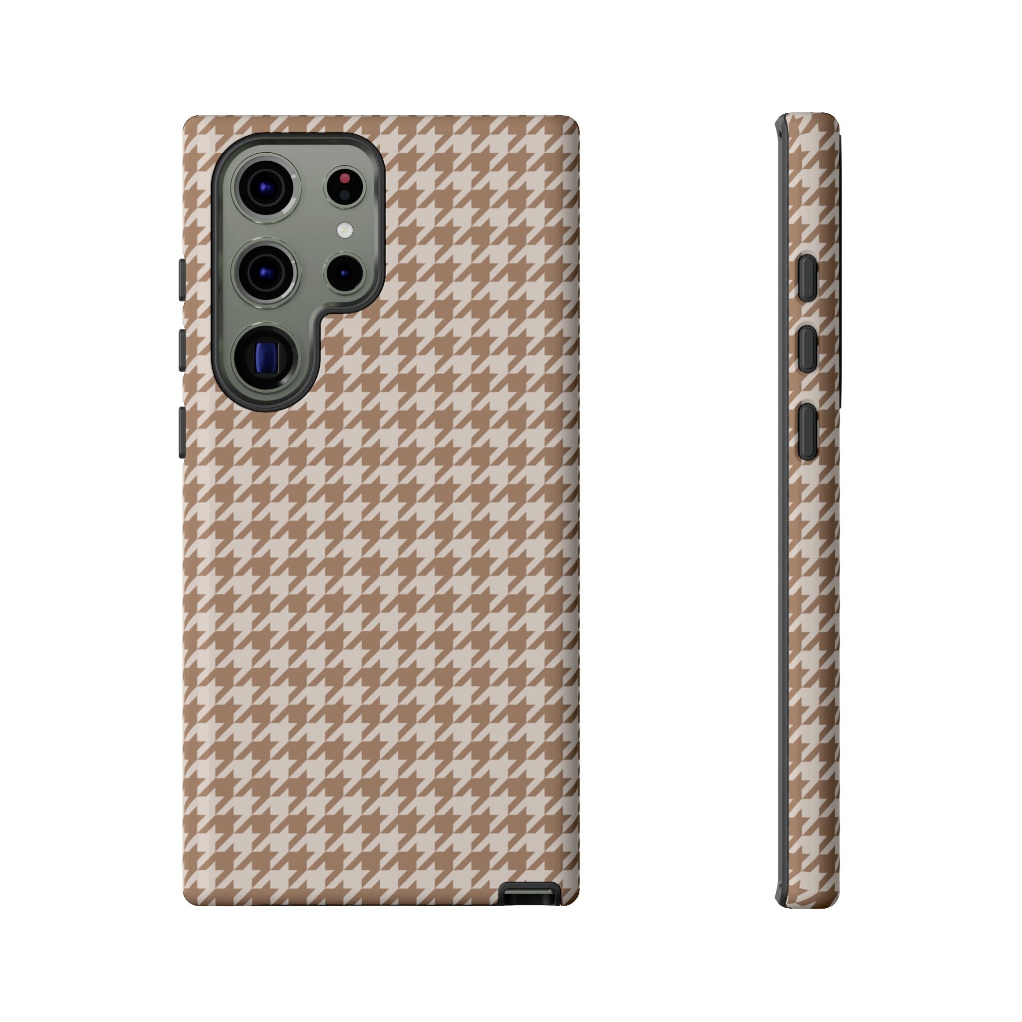 Checked In | Beige Gingham Galaxy Case