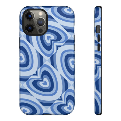 Hearts Squared | Blue Heart Pattern Case