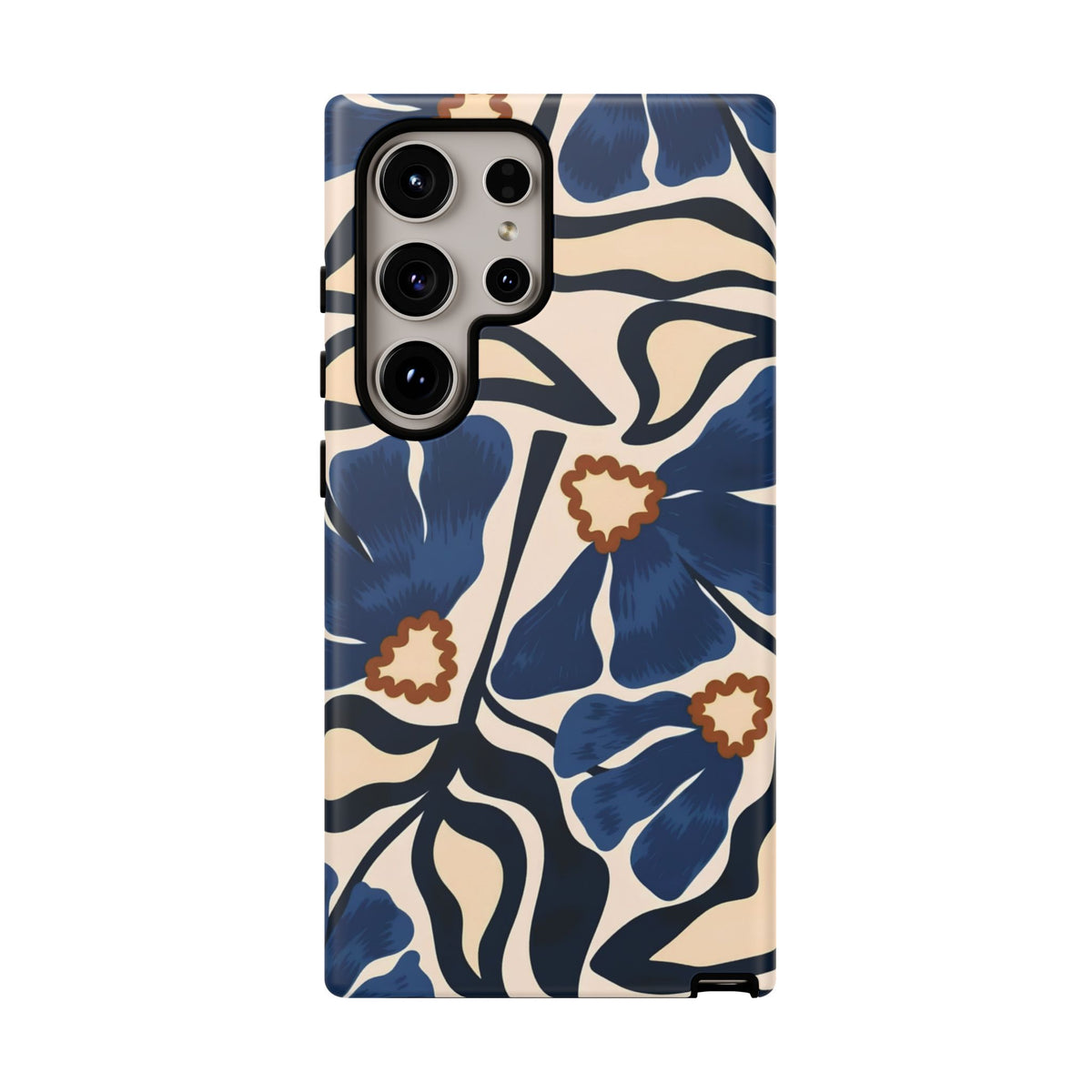 Blue Note | Abstract Blue Floral Samsung Galaxy Case
