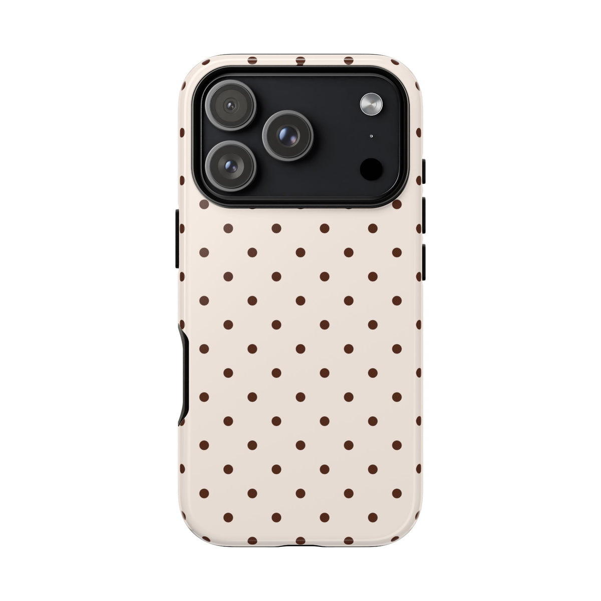Vanilla Bean | Brown Polka Dot iPhone Case