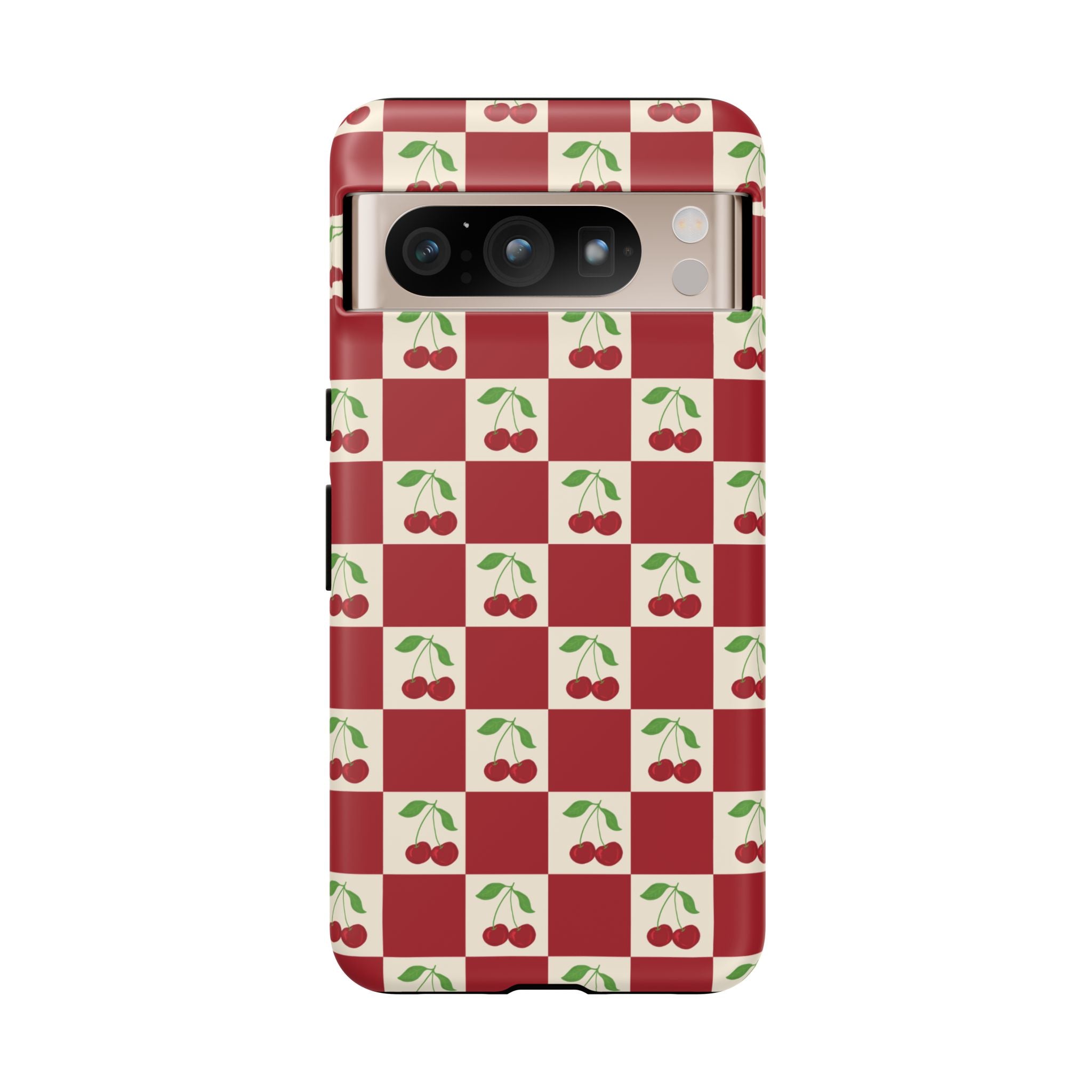 Cherry Check Phone Case