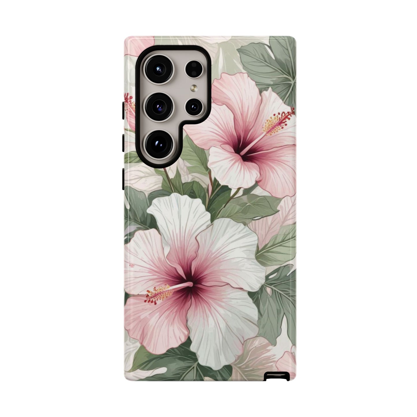 Island Hopping | Green & Pink Tropical Floral Case