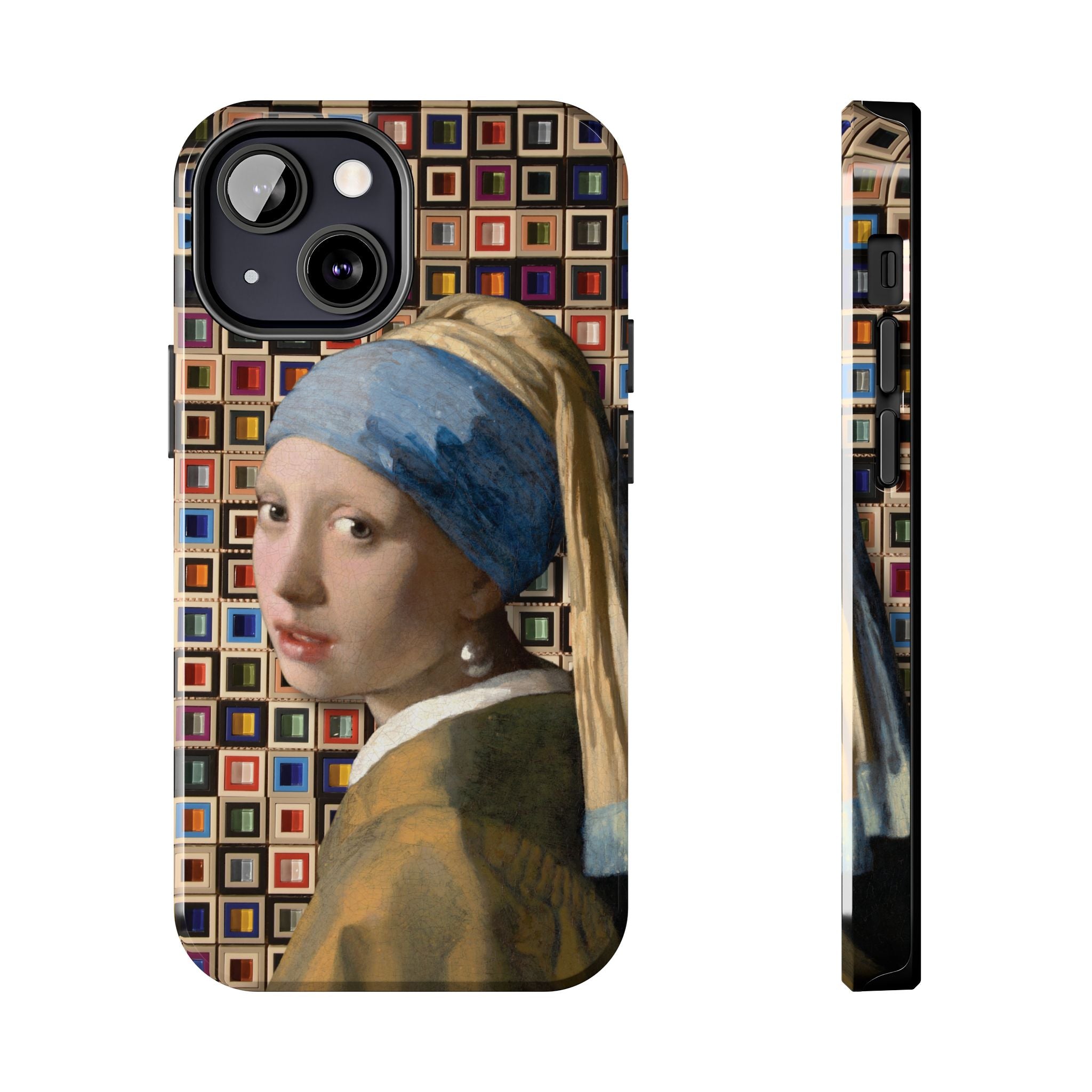 Girl with a Pearl Earring Collage iPhone Case