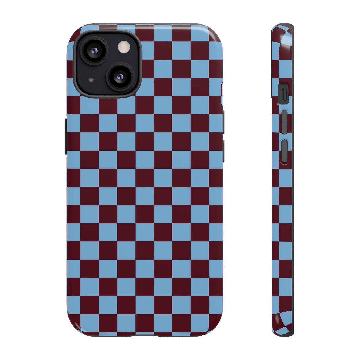 Desprotegido | Funda para iPhone con diseño de tablero de ajedrez retro