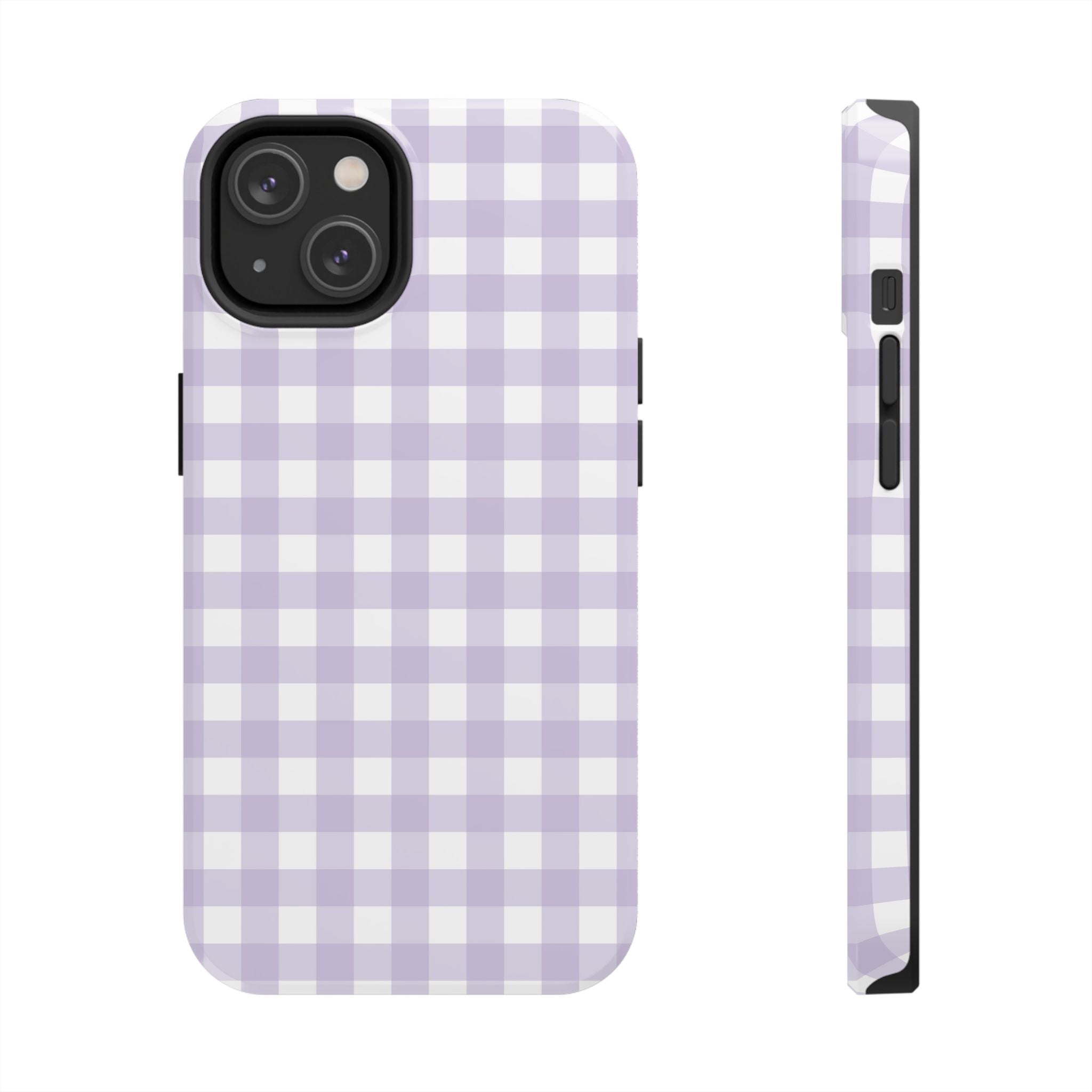 Purple Plaid Gingham Check iPhone Case