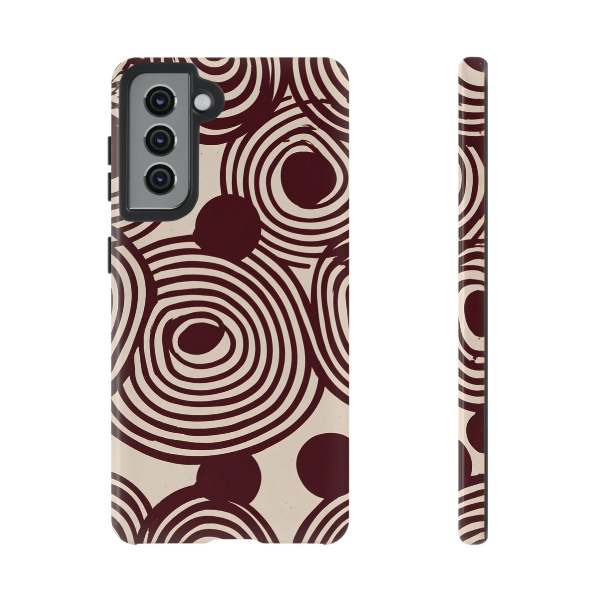 Retrograde | Burgundy Retro Geometric Galaxy Case