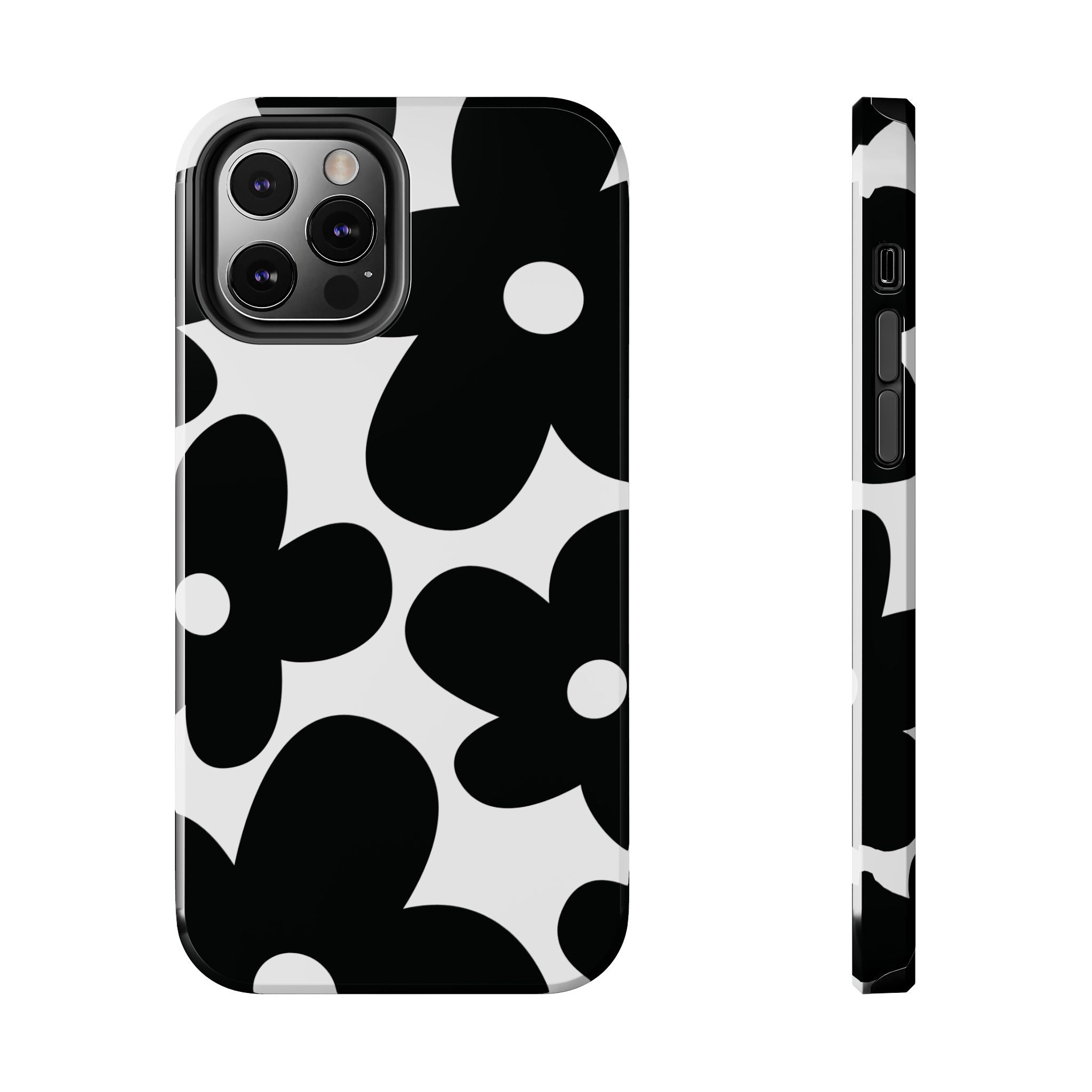 Y2K Daisy Black Flower iPhone Case