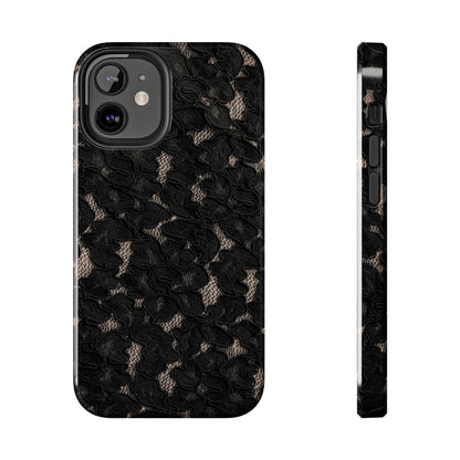 Funda para iPhone de encaje negro | Medianoche