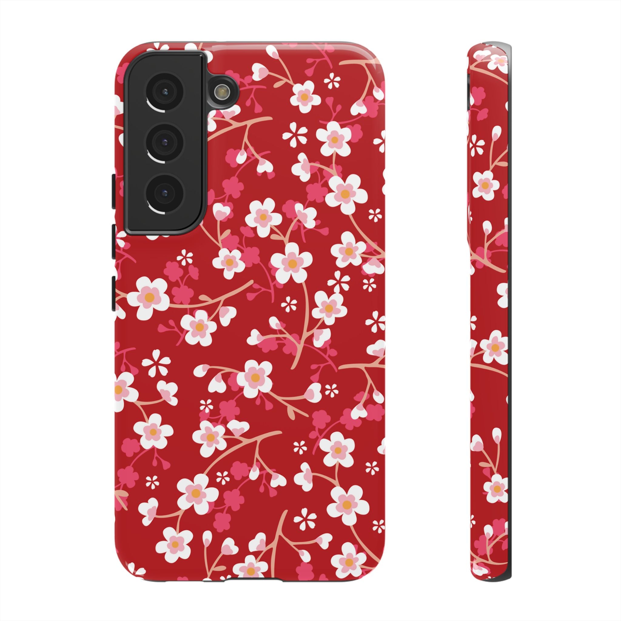 Cherry Bloom | Red Floral Galaxy Case