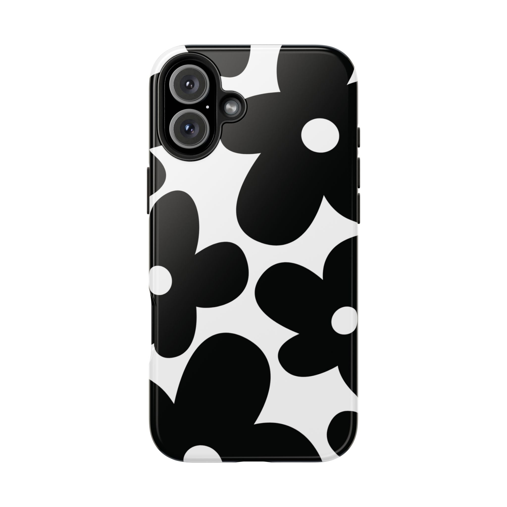 Y2K Daisy Black Flower iPhone Case