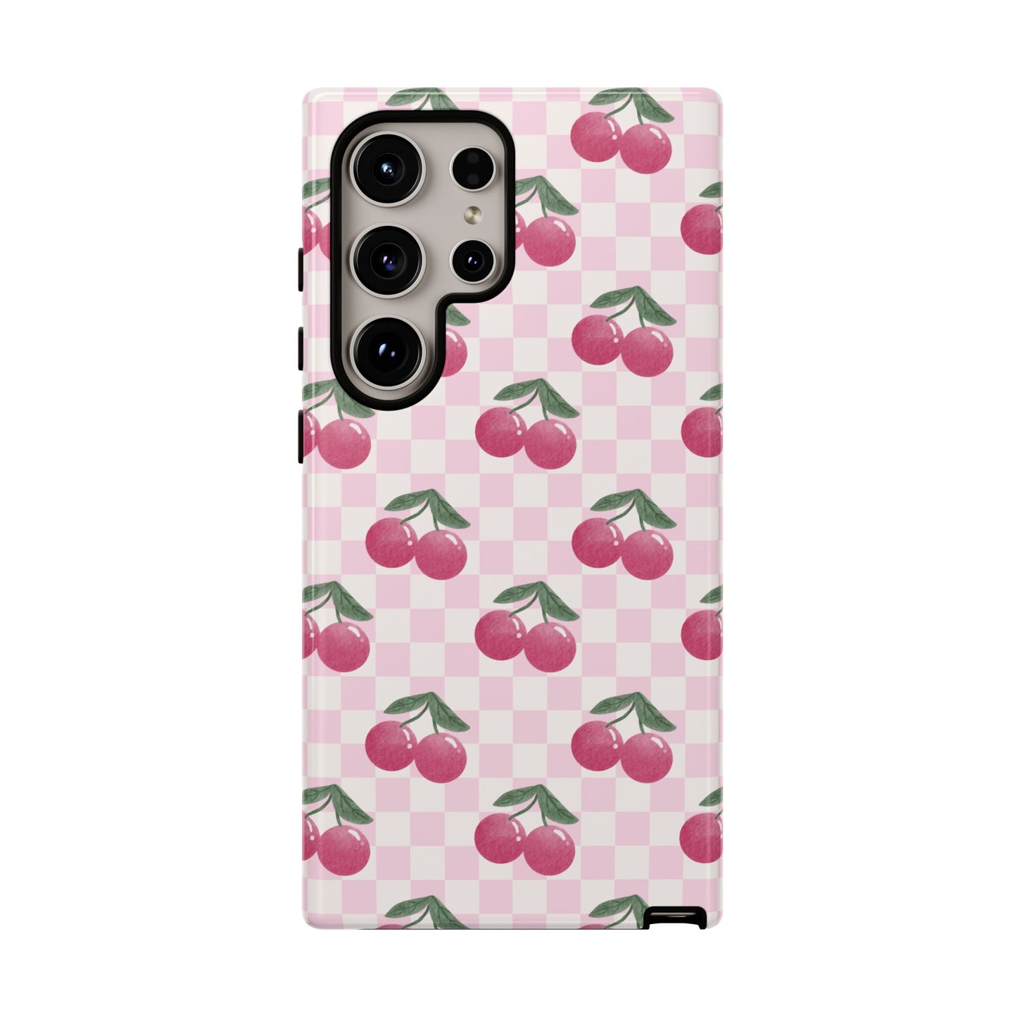 Cherry Check | Pink Y2K Vibe Case