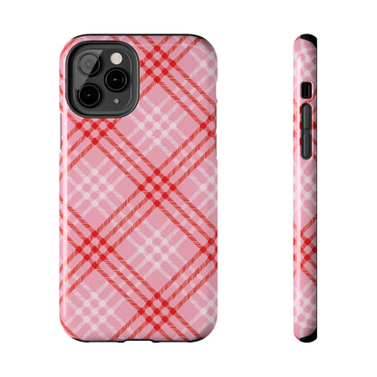 Chanelle | Pink Plaid iPhone Case