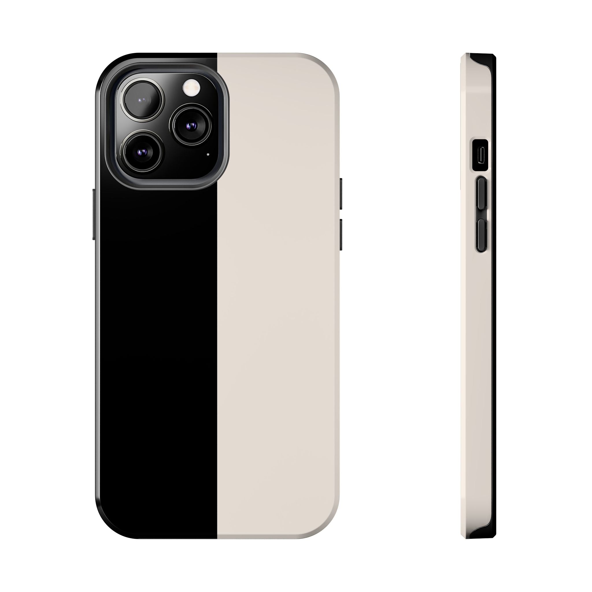 Split Decision Black & White iPhone Case
