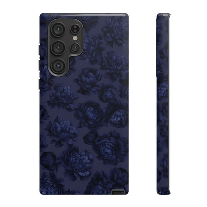 Moody Blues | Étui Galaxy à motif floral bleu foncé