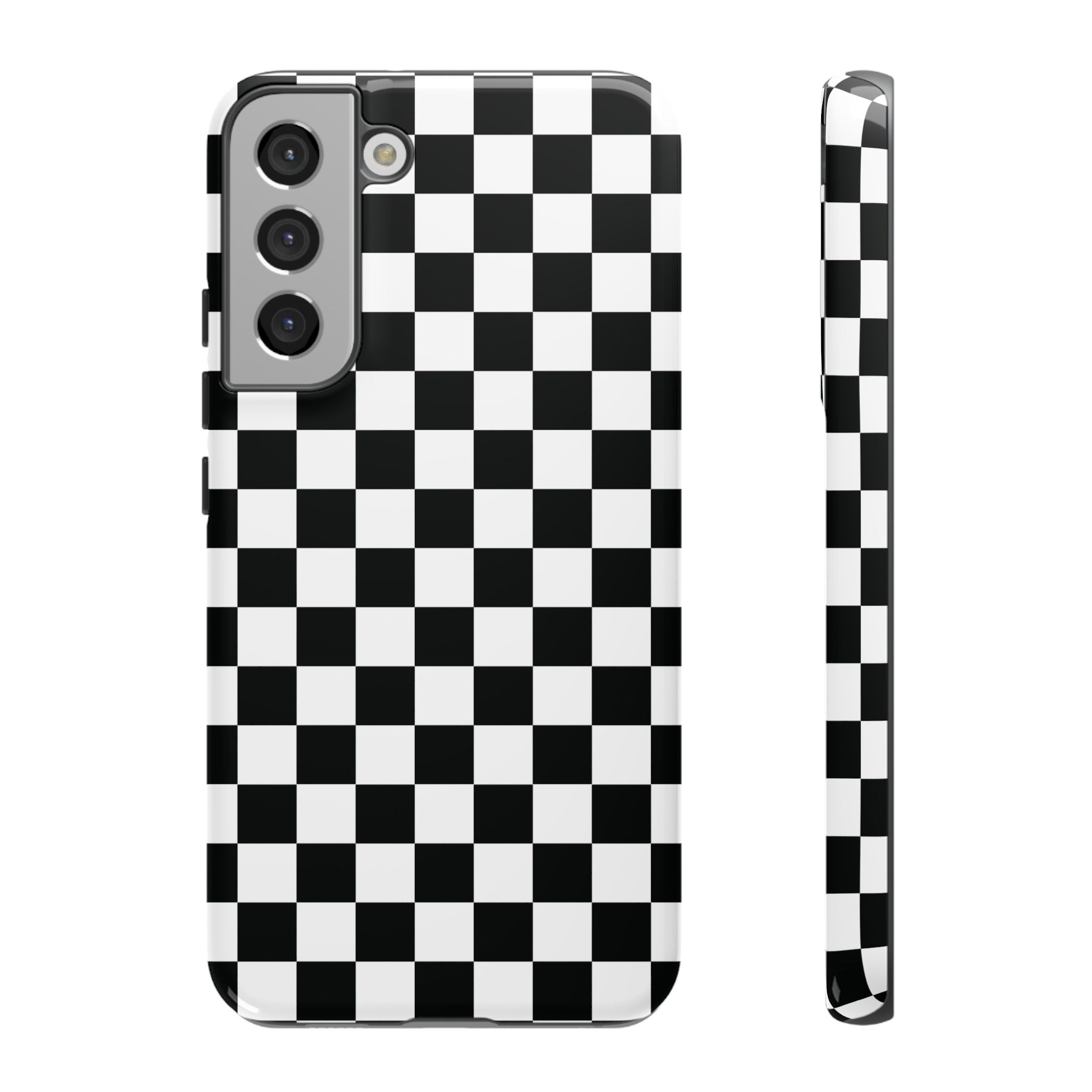 Skater Girl Checkerboard Galaxy Case