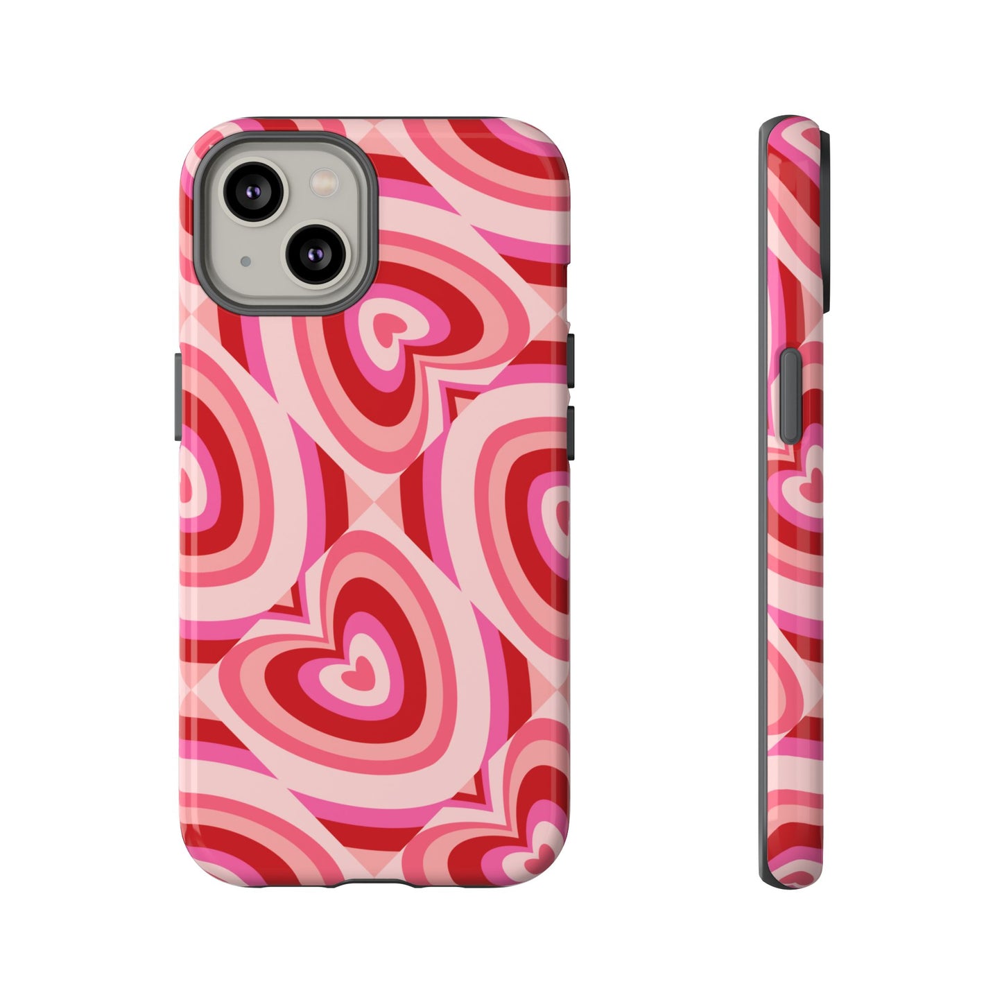 Hearts Squared | Pink Retro Heart Case