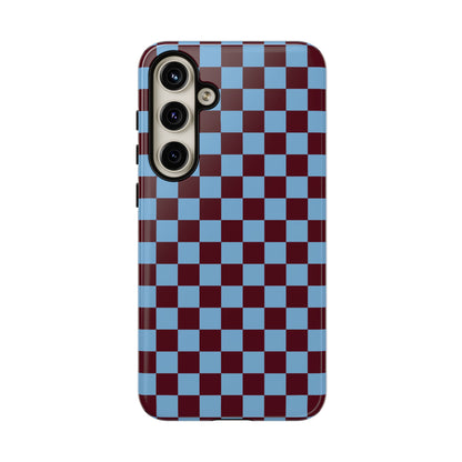 Checked Out | Blue & Brown Checkerboard Case