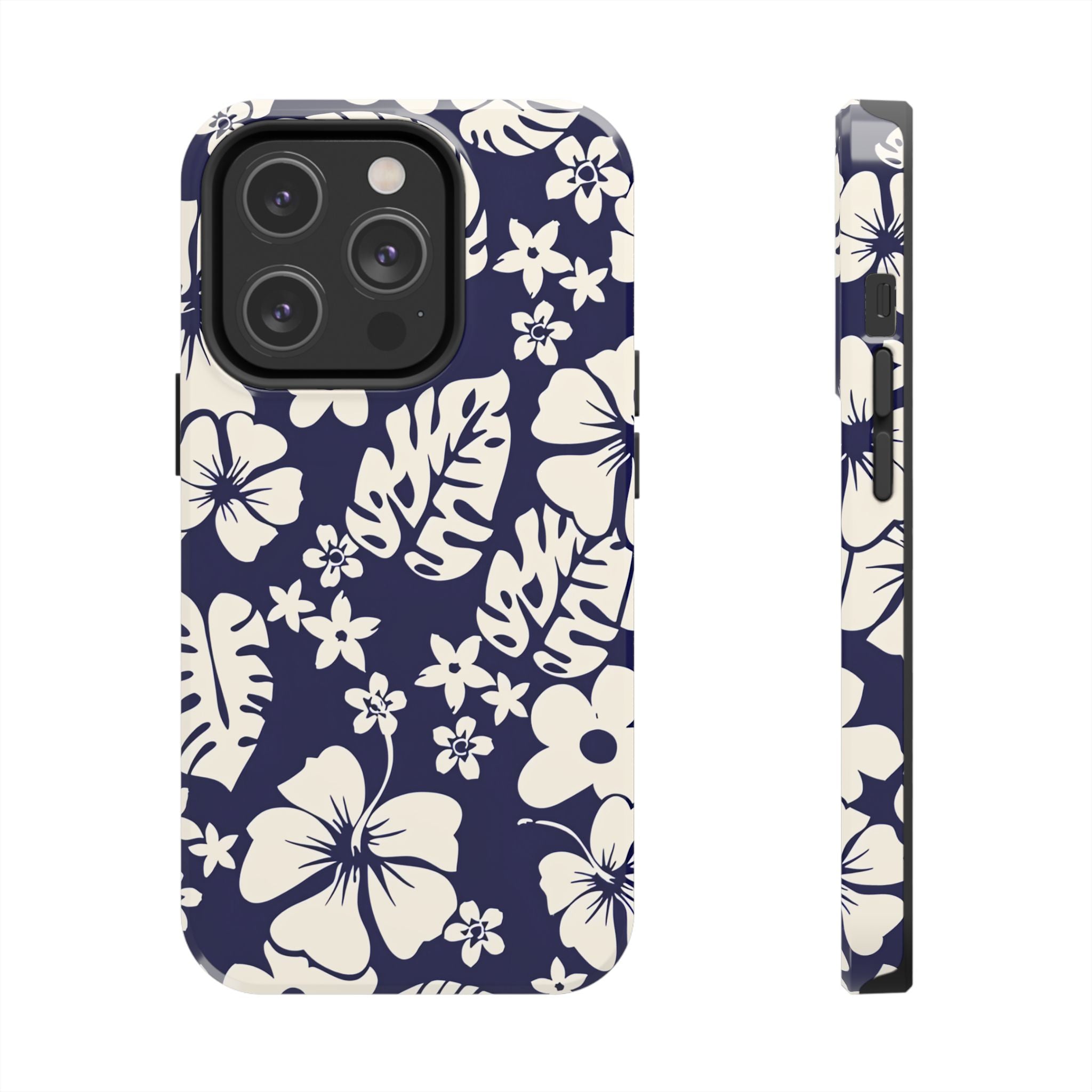 Tiki Beach Blue Floral iPhone Case
