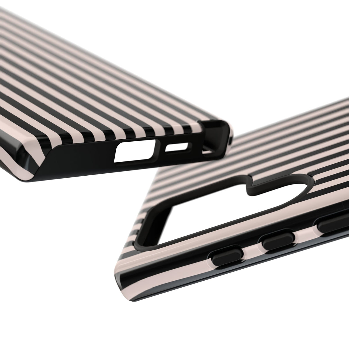 Stripe Tease | Pink & Black Striped Galaxy Case