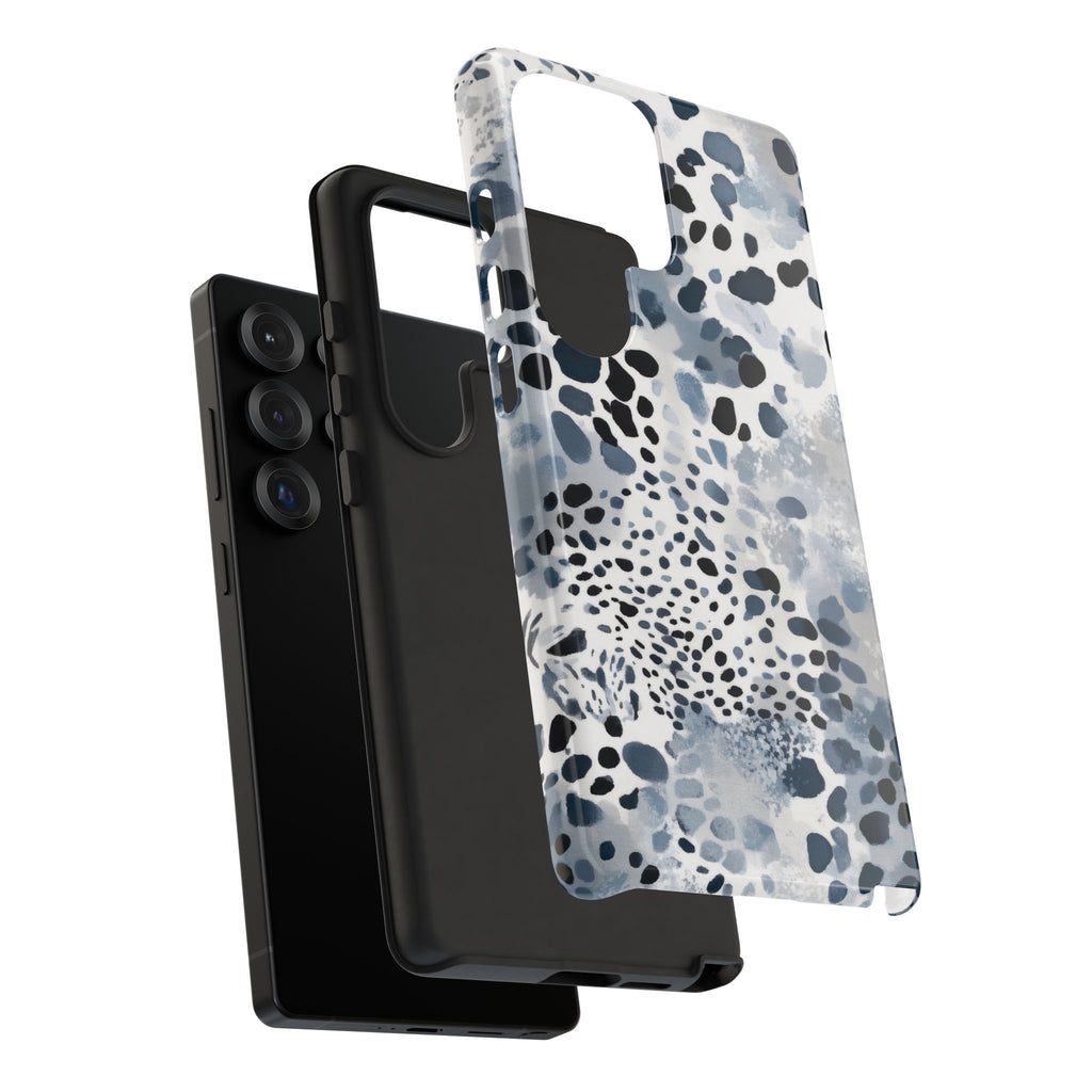 Spotted in Blue | Abstract Animal Print Galaxy Case
