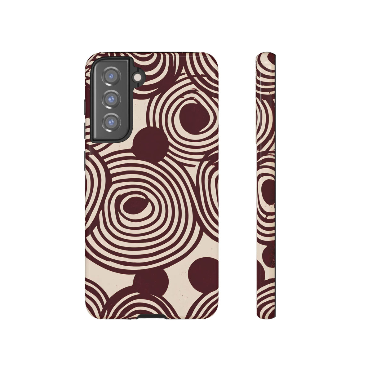 Retrograde | Burgundy Retro Geometric Galaxy Case