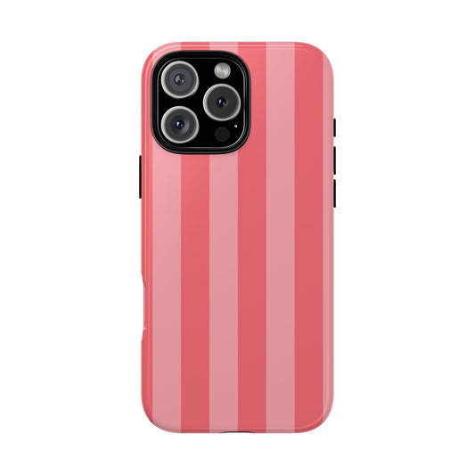 Verano en los Hamptons | Funda para iPhone con rayas rosas