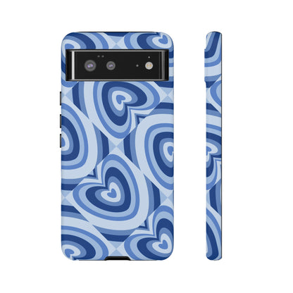 Hearts Squared | Blue Heart Pattern Case