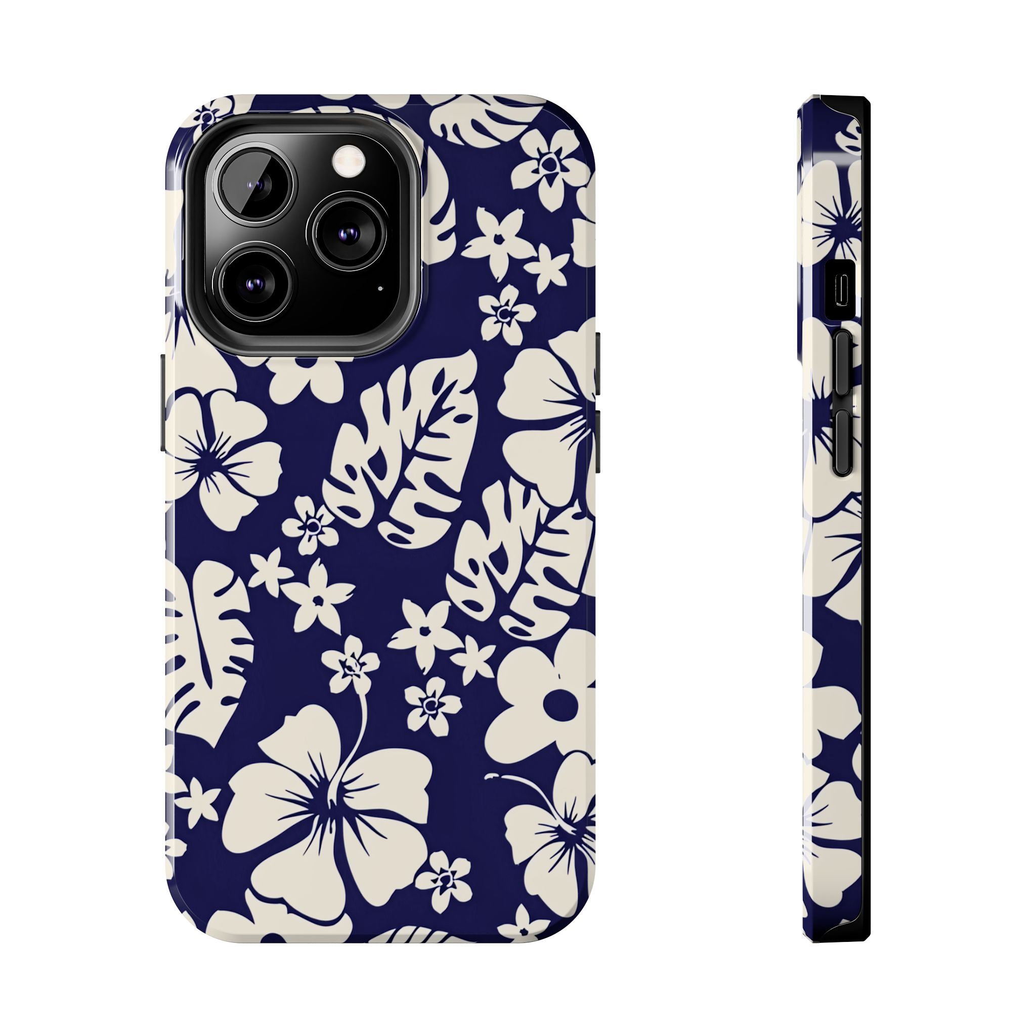 Tiki Beach Blue Floral iPhone Case