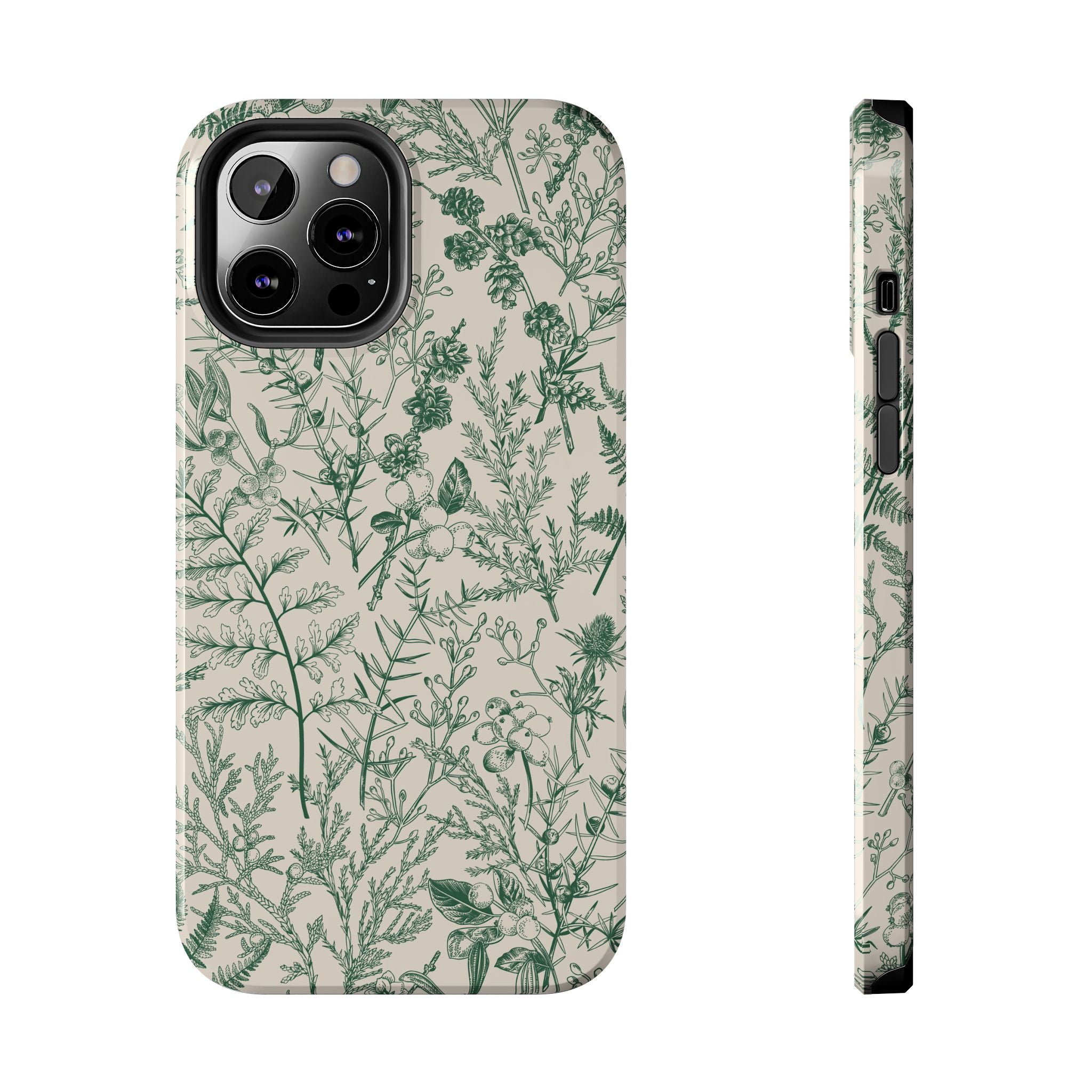 Sage Botanical Floral iPhone Case