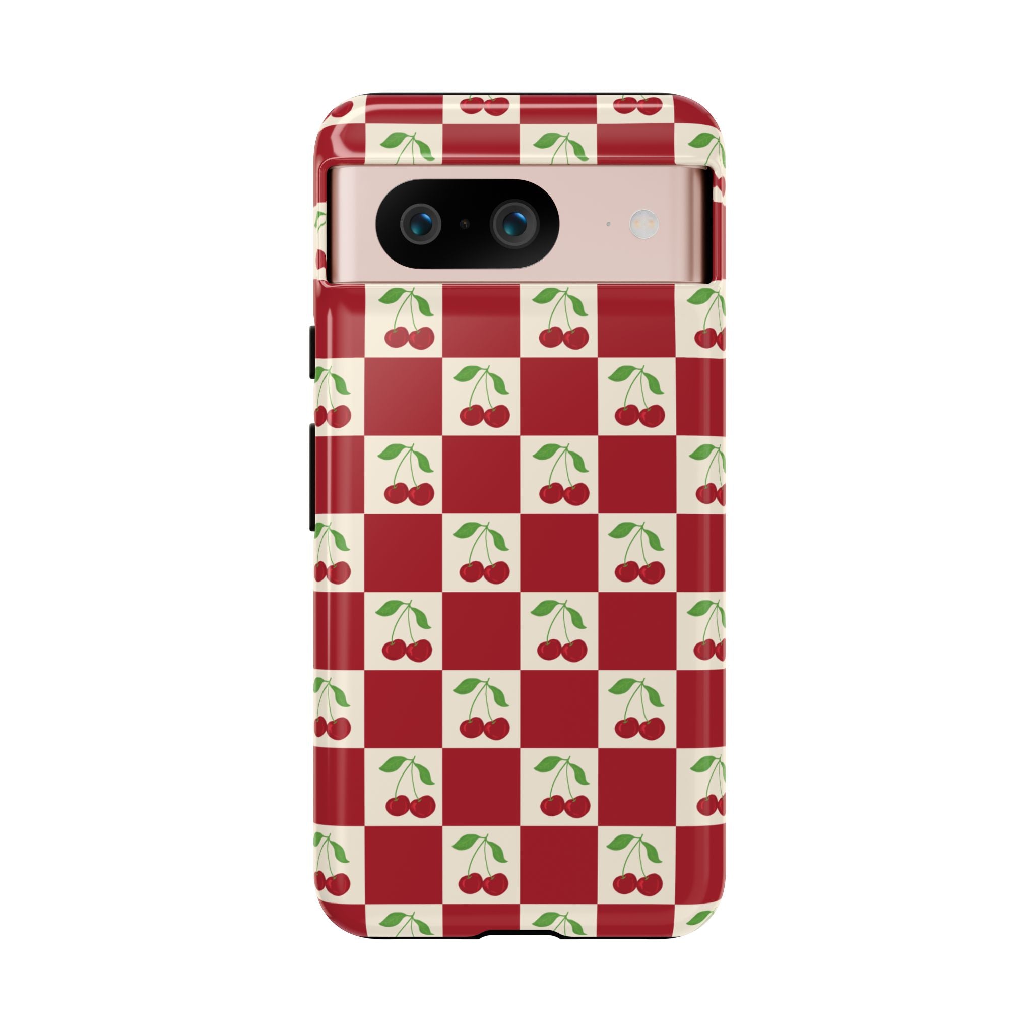 Cherry Check Phone Case