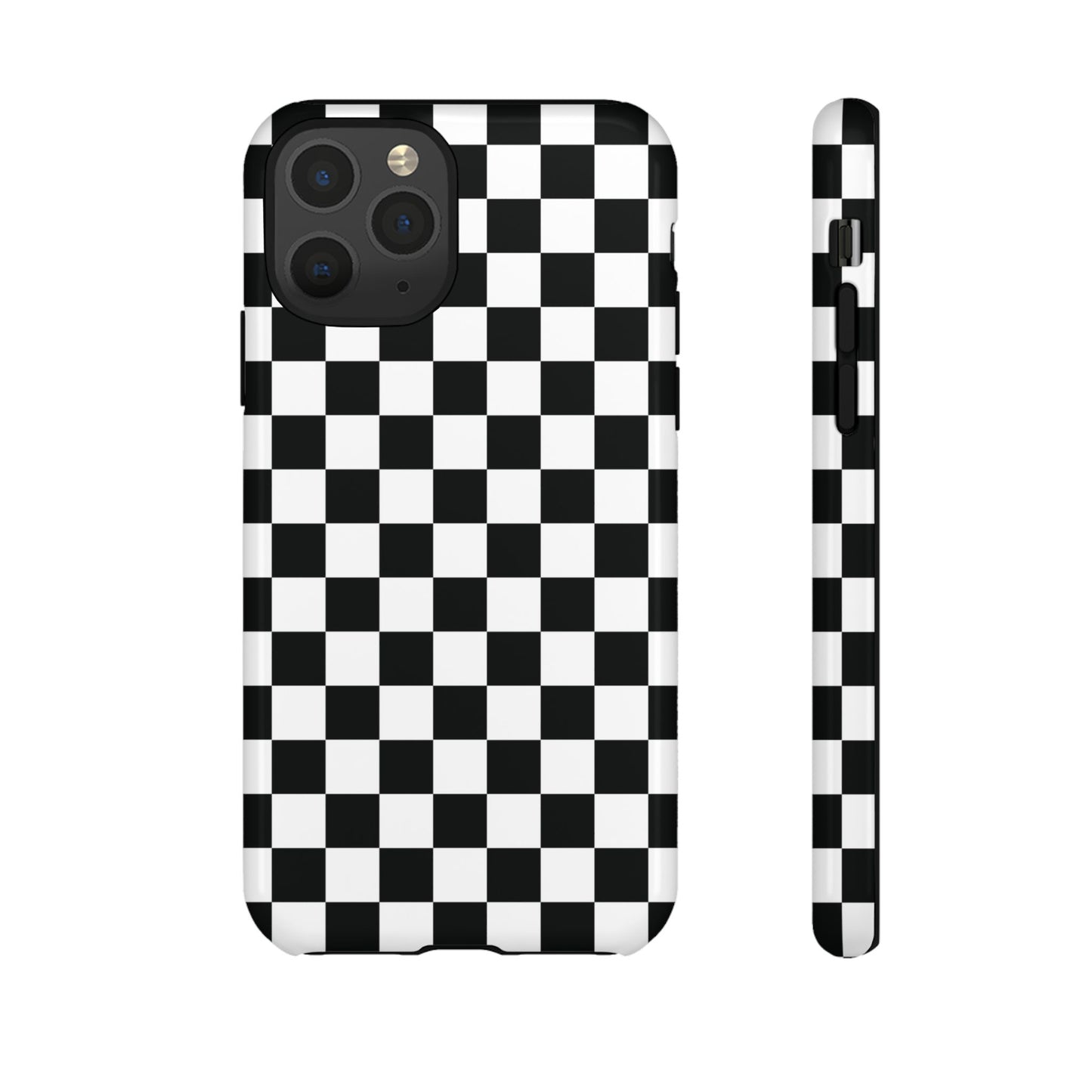 Funda para iPhone con diseño de cuadros en blanco y negro de Skater Girl