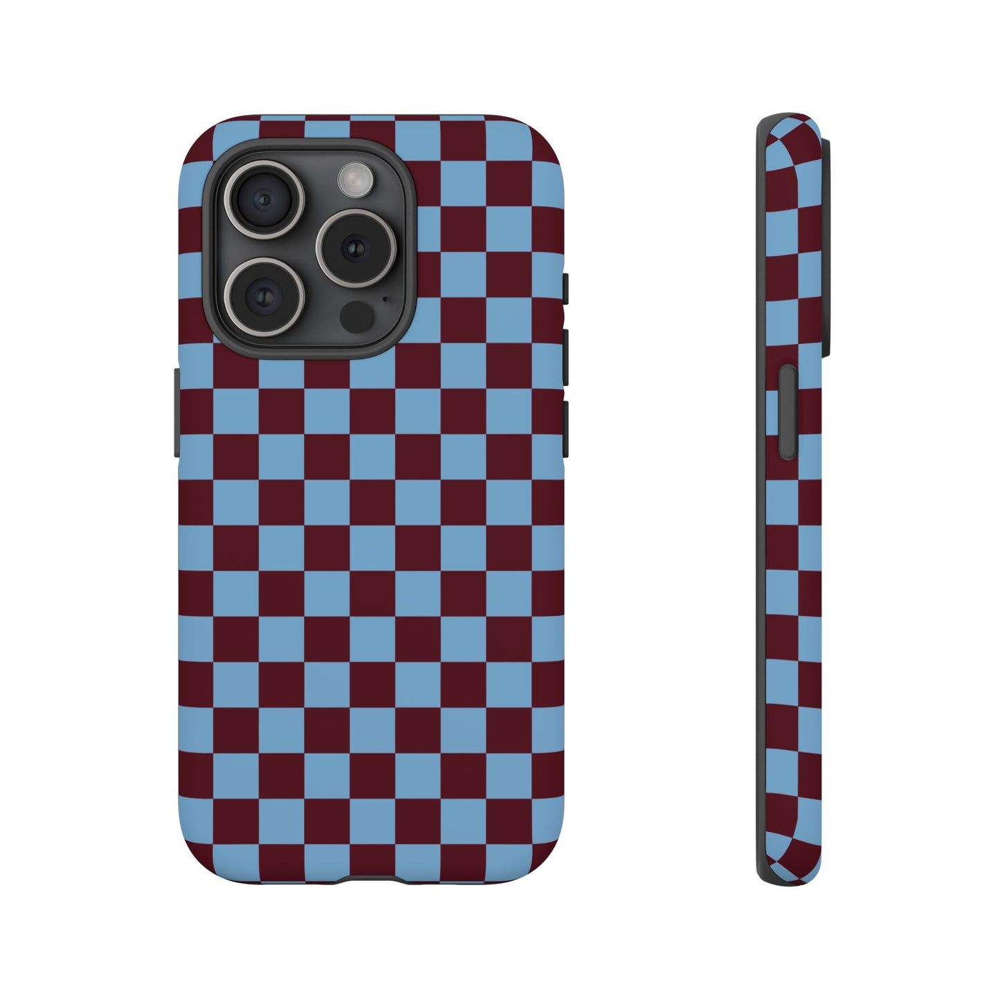 Checked Out | Blue & Brown Checkerboard Case