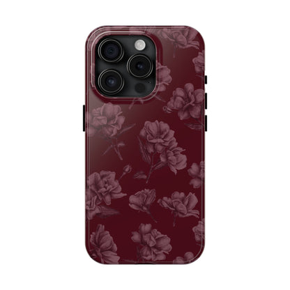 Femme Fatale | Coque iPhone à motif floral foncé