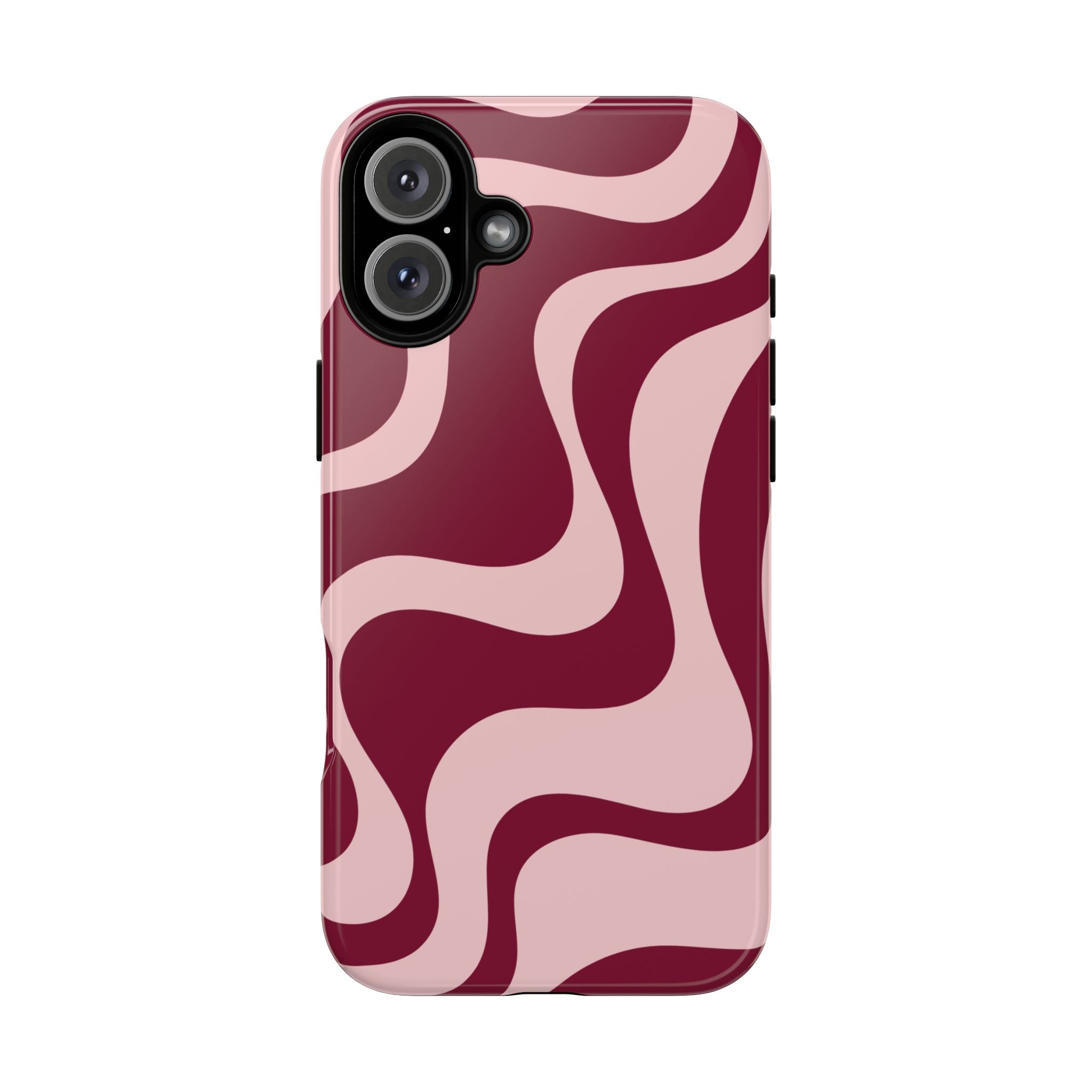Burgundy Waves | iPhone Case