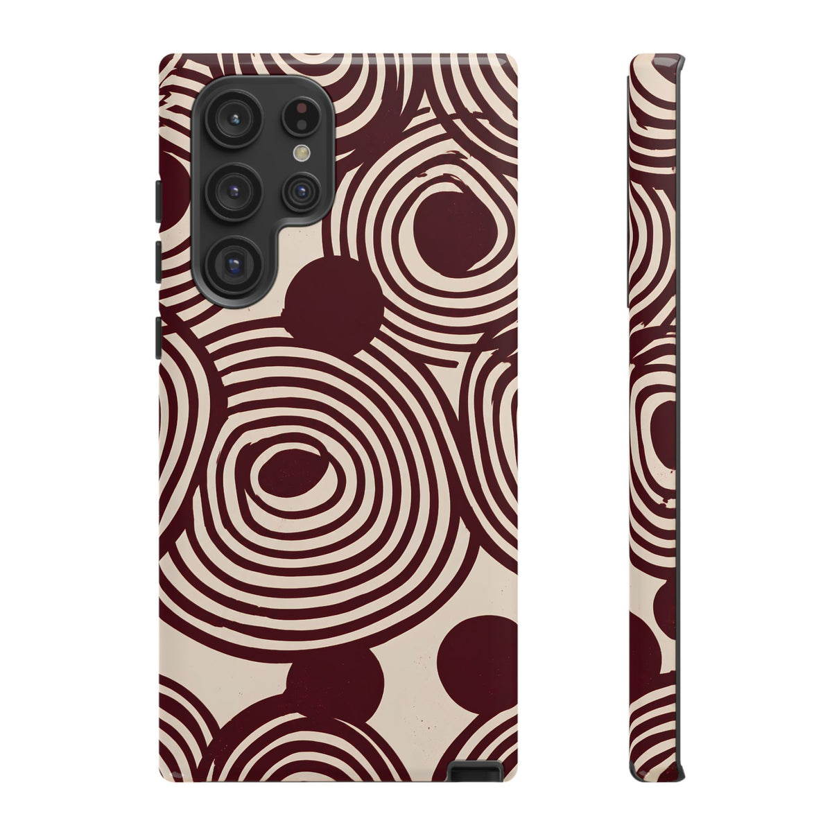 Retrograde | Burgundy Retro Geometric Galaxy Case