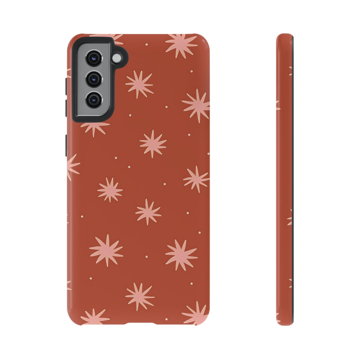 Boho Stars | Coque Galaxy rétro orange 