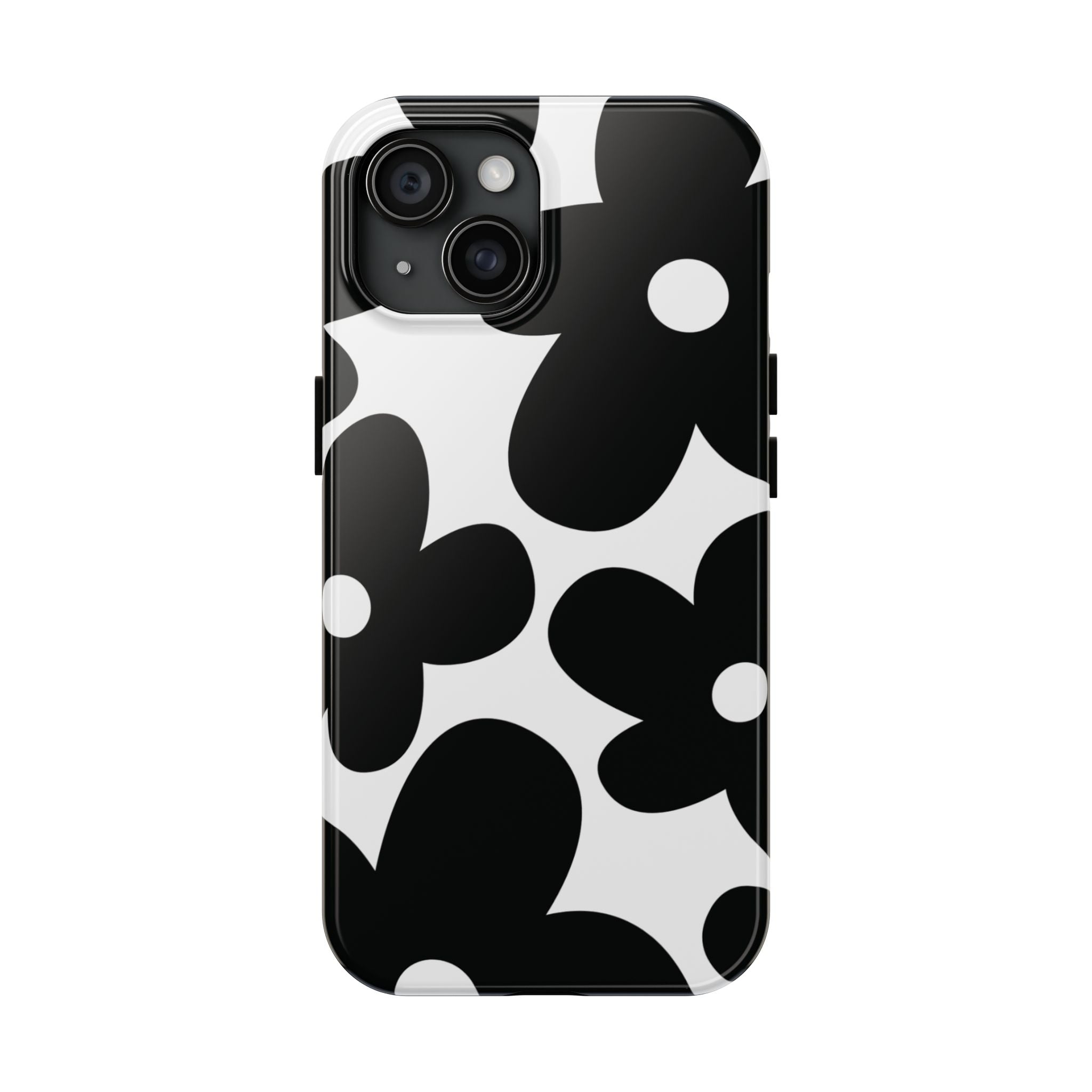 Y2K Daisy Black Flower iPhone Case