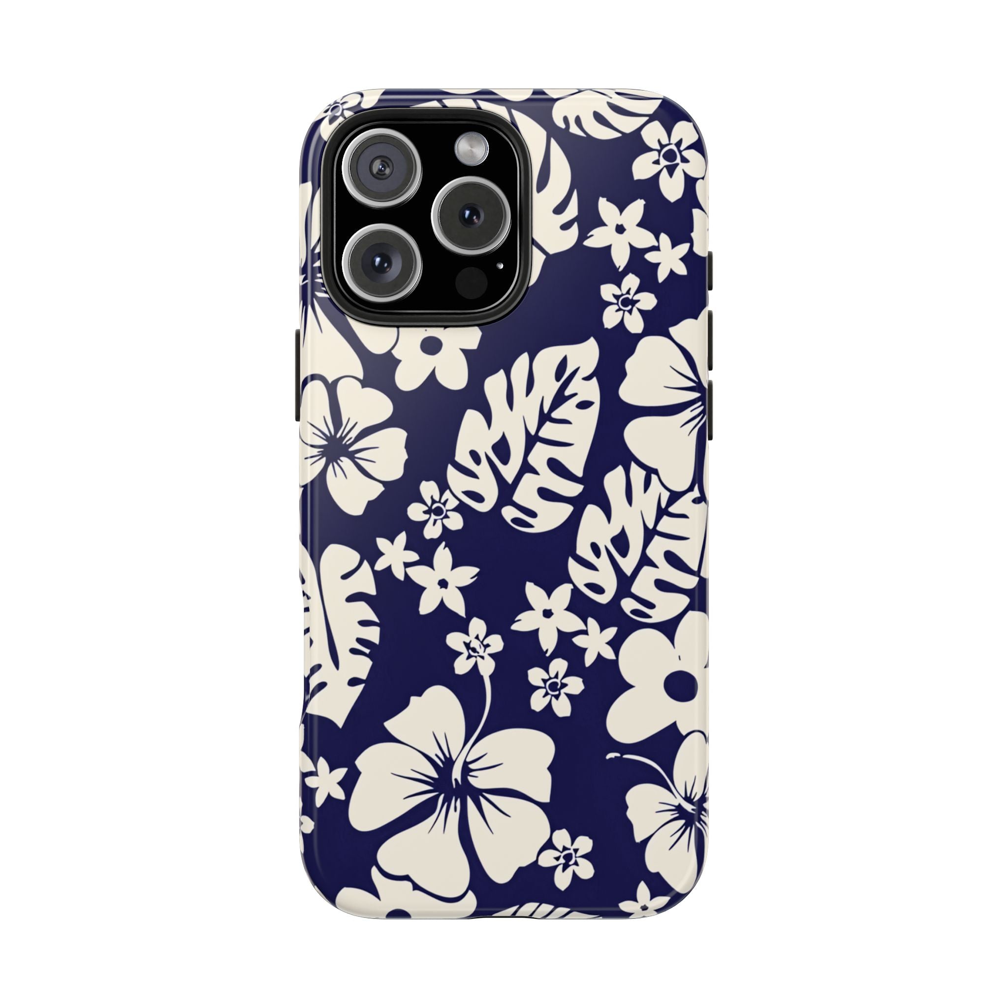 Tiki Beach Blue Floral iPhone Case