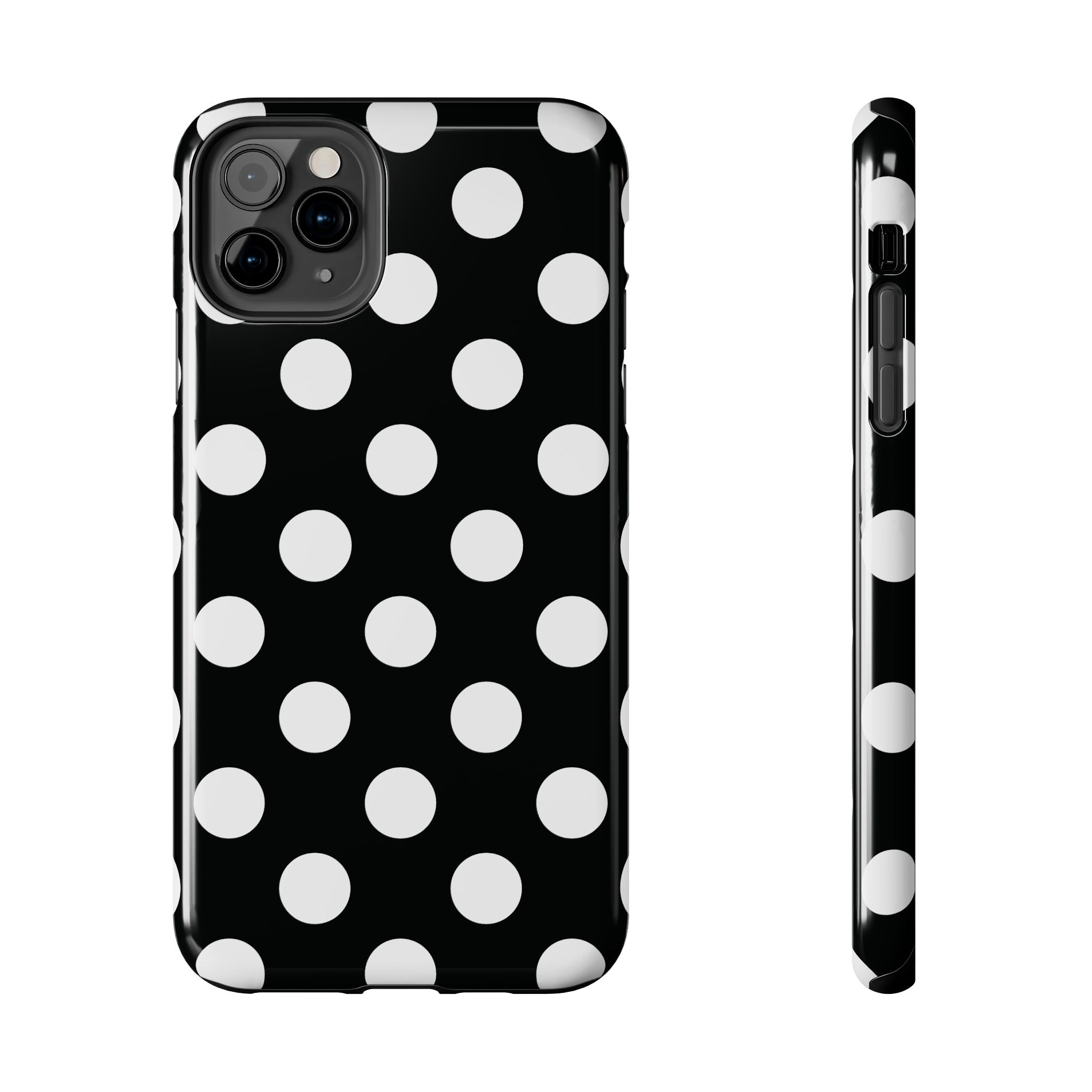 Polka Dots Black & White iPhone Case