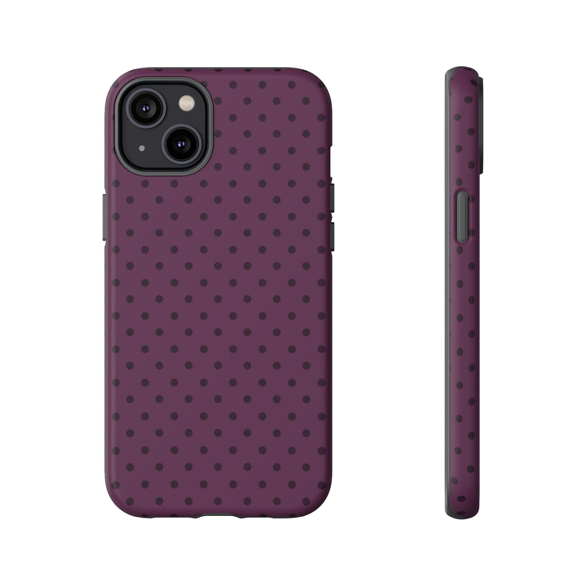 Plum Mood | Polka Dot iPhone Case