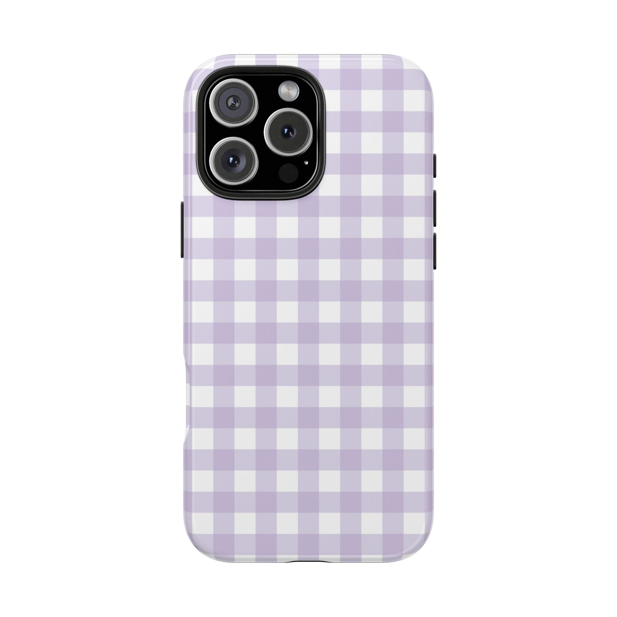 Purple Plaid Gingham Check iPhone Case