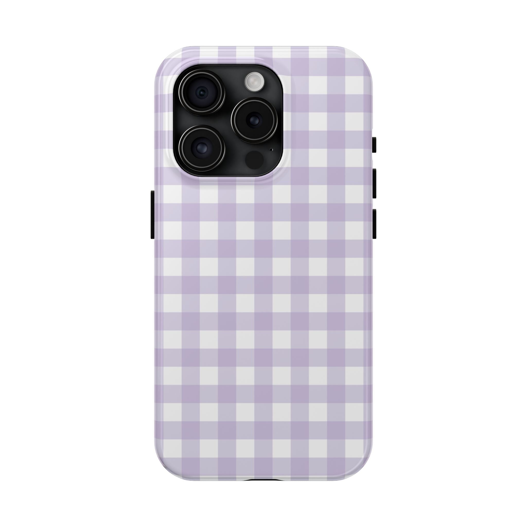 Purple Plaid Gingham Check iPhone Case